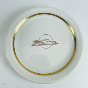 Vtg Union Pacific Railroad UPRR Winged Streamliner China 6.5" Plate Dessert